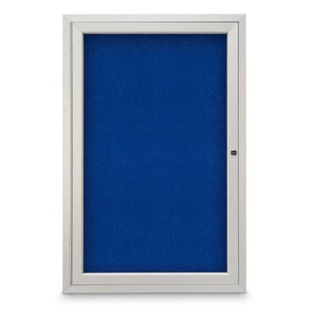 United Visual Products Sliding Door Indoor Enclosed Corkboard, 7 UV9028ACSH-BLACK-CORK
